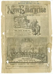 Zirkus, Theater und Musikhalle in einer Unterhaltung vereint, mit zusätzlichen Tableaus und einem riesigen Orchester und Konzertgesellschaft